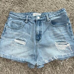 PacSun Light Blue Distressed Jean Shorts